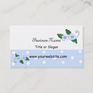 Elegantes blaues Blumendesign Visitenkarte
