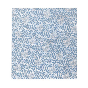 ELEGANTES BLAUES BLUMENMUSTER NOTIZBLOCK