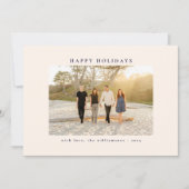 Elegantes blaues botanisches Foto Feiertagskarte (Vorderseite)