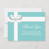 Elegantes blaues Brautparty danken Ihnen zu Dankeskarte (Vorderseite)