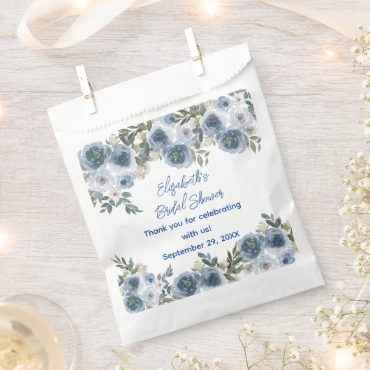 Elegantes blaues Brautparty Geschenktütchen (Ausgeschnitten)