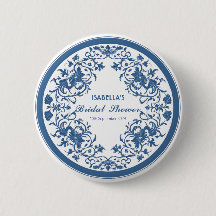 Elegantes blaues Chinoiserie viktorianisches chine