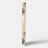 Elegantes blaues Cream Floral Muster Case-Mate iPhone Hülle (Rückseite / Rechts)