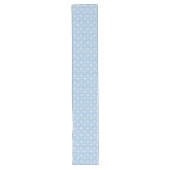 Elegantes blaues Damast-Muster Großer Tischläufer (Vorderseite)