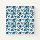 Elegantes Blaues Floral Notizblock (Rückseite)