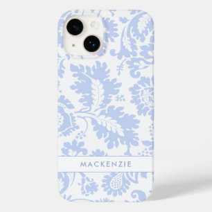 Elegantes blaues florales Botanik-Design Case-Mate iPhone 14 Hülle