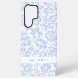 Elegantes blaues florales Botanik-Design Samsung Galaxy Hülle