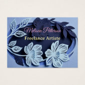Elegantes blaues florales Design (Vorderseite)