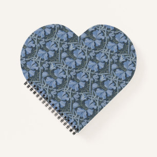 Elegantes blaues Floralmuster mit Wasserfarbe-Einl Notizblock
