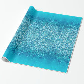 Elegantes blaues Frost-Schein-Packpapier Geschenkpapier (Ungerollt)