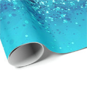 Elegantes blaues Frost-Schein-Packpapier Geschenkpapier (Rolleneckpunkt)