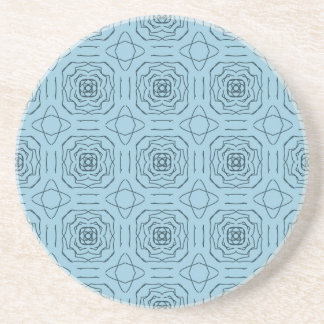 Elegantes blaues geometrisches Linienkunst-Nahtlos Getränkeuntersetzer