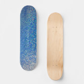 Elegantes blaues Glitzer Individuelle Name Skatebo Skateboard (Vorderseite)