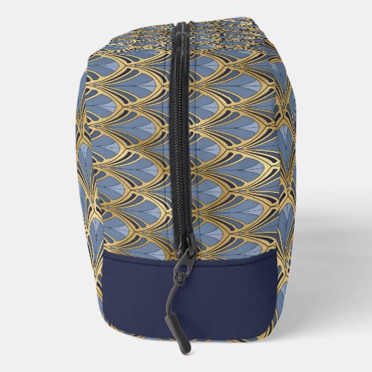 Elegantes blaues Gold Piazza della Riforma Waschbeutel (Rechts)