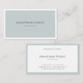 Elegantes blaues Grün-Minimalistisches einfaches Visitenkarte (Vorne/Hinten)