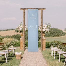 Elegantes blaues Hochzeits-Willkommensbanner Banner