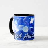 Elegantes blaues Hydrangeas Tasse (Vorderseite Links)