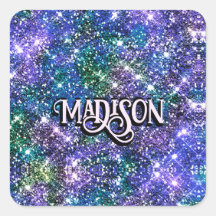 Elegantes blaues Imitat Glitzer Monogramm