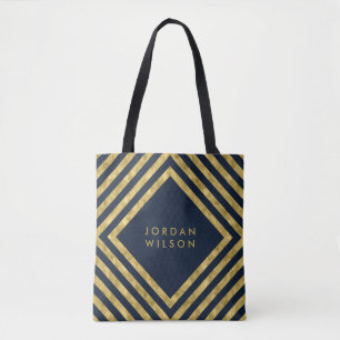 Elegantes blaues Imitat-Goldquadrat zeichnet Tasche