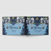 Elegantes blaues keltisches Design Gästebuch (Voll)