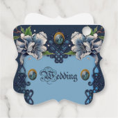 Elegantes blaues keltisches Design Geschenkanhänger (Rückseite)