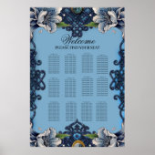 Elegantes blaues keltisches Design Poster (Vorne)