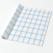 Elegantes Blaues Kreuz Geschenkpapier (Ungerollt)