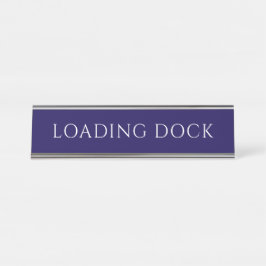 Elegantes blaues Ladeschild Namensschild