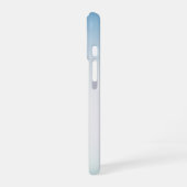 Elegantes blaues Leder iPhone 16 Hülle (Linke Seite)