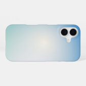 Elegantes blaues Leder iPhone 16 Hülle (Rückseite (Horizontal))