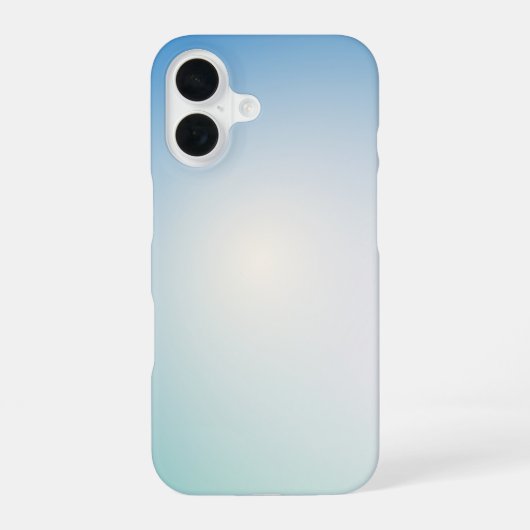 Elegantes blaues Leder iPhone 16 Hülle (Rückseite)