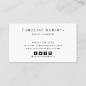 Elegantes Blaues Licht Wasserfarben Benutzerfreund Visitenkarte (Rückseite)