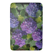 Elegantes blaues lila Magenta grünes Hydrangea Badematte (Vorderseite Vertikal)