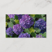 Elegantes blaues lila Magenta grünes Hydrangea Begleitkarte (Rückseite)