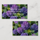 Elegantes blaues lila Magenta grünes Hydrangea Begleitkarte (Vorne/Hinten)