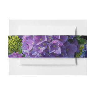 Elegantes blaues lila Magenta grünes Hydrangea Einladungsbanderole