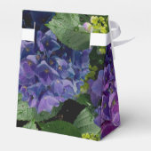 Elegantes blaues lila Magenta grünes Hydrangea Geschenkschachtel (Rückseite)