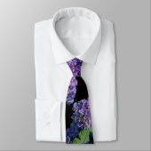 Elegantes blaues lila Magenta grünes Hydrangea Krawatte (Gebunden)