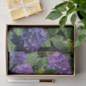 Elegantes blaues lila Magenta grünes Hydrangea Seidenpapier (Geschenk)