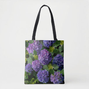 Elegantes blaues lila Magenta grünes Hydrangea Tasche