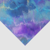 Elegantes blaues, Lila und goldenes Marmormuster Seidenpapier (Detail)