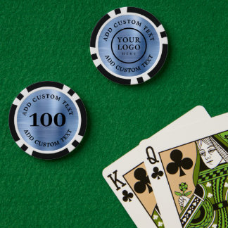 Elegantes blaues Logo-Text-Geschäfts-Casino-Fundra Pokerchips