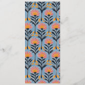 Elegantes, blaues minimalistisches Menü Menükarte (Rückseite)