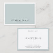 Elegantes, blaues Minimalistisches Template Visitenkarte (Vorne/Hinten)