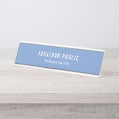 Elegantes blaues, modernes, kreatives Template Schreibtischnamensplakette (Vorderseite )