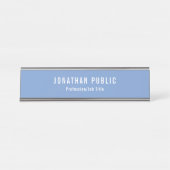 Elegantes blaues, modernes, kreatives Template Schreibtischnamensplakette (Vorderseite )