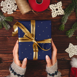 Elegantes blaues Monogram-Geschenkpapier Geschenkpapier