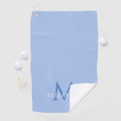 Elegantes blaues Monogramm Name Anfangsbuchstabe i Golfhandtuch (Insitu)
