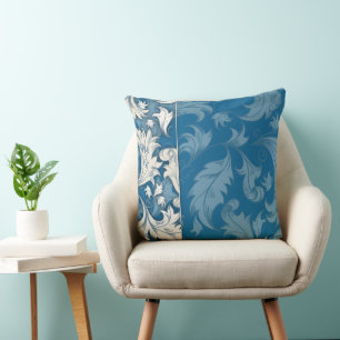 Elegantes blaues Muster Kissen