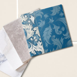 Elegantes blaues Muster Tile Fliese
